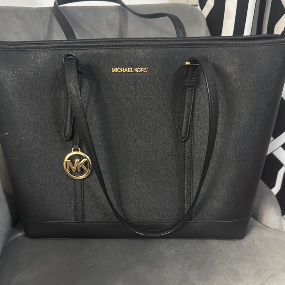 Michael Kors Black Leather Tote